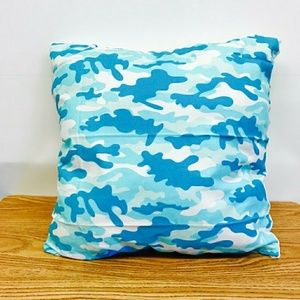 Light Blue Camo Pillow